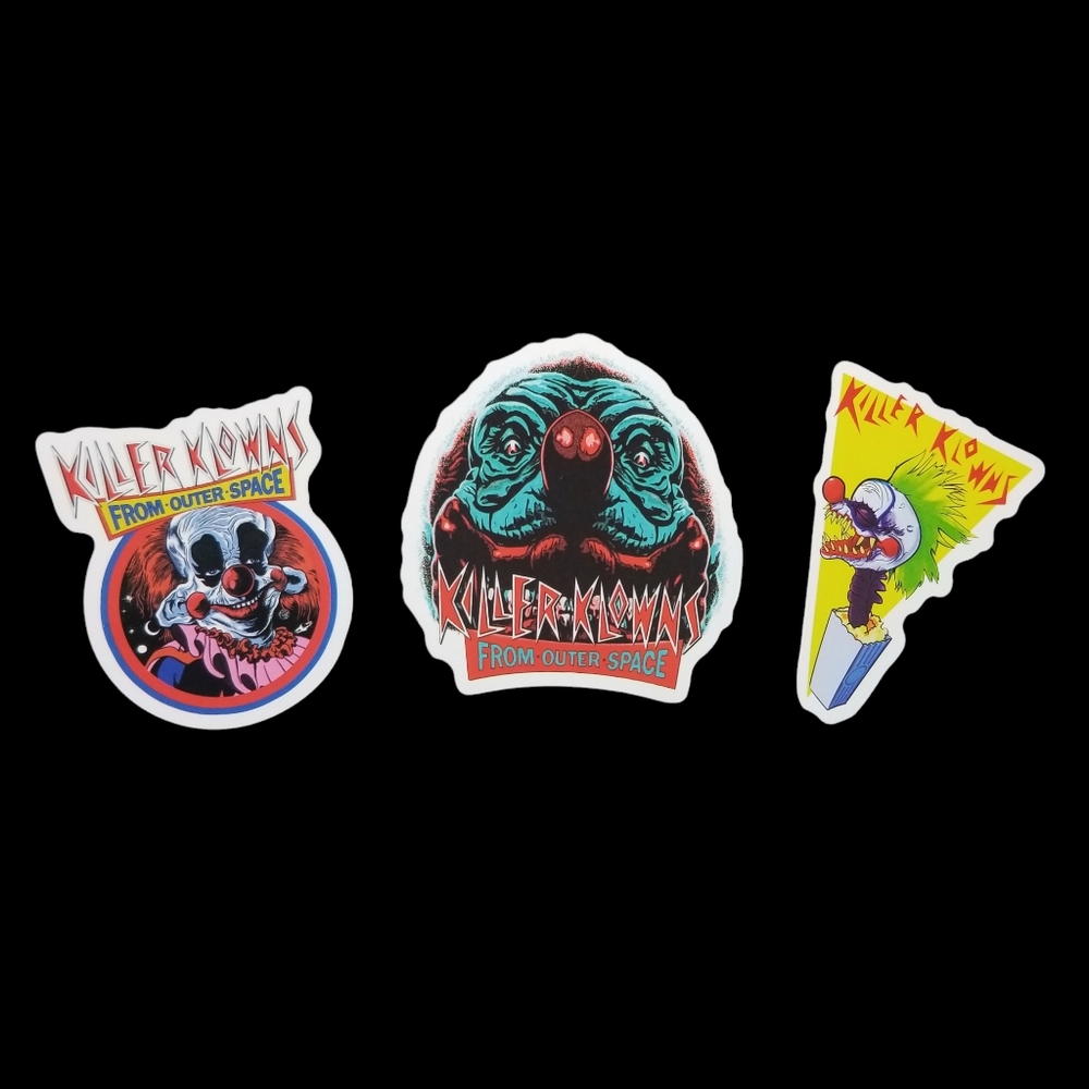 Killer Clowns From Outer Space Vinyl Stickers Set Of 3